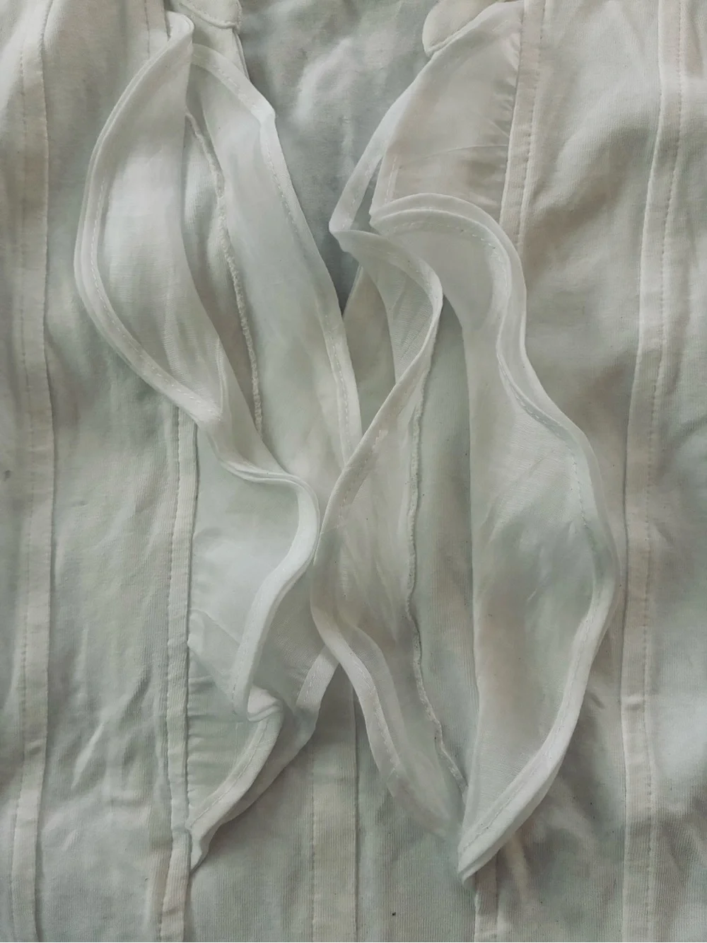 NIC+ZOE White Sleeveless Ruffle-Front Knit Top - Picture 5 of 8